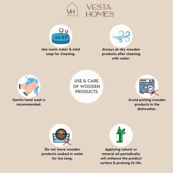 Wooden Cutting Board/Chopping, Serving Board, Platter for Vegetables, Fruits, Ch - Picture 6 of 6